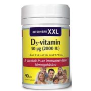 Interherb xxl d3-vitamin 2000iu olívaolajjal kapszula 90db
