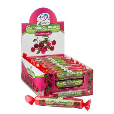 1X1 VITADAY RÁGÓTABLETTA C VITAMIN CSERESZNYÉS 100MG 17DB