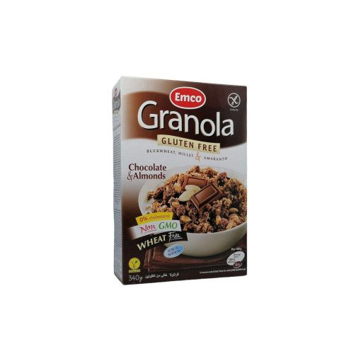 Gluténmentes granola müzli csokoládéval és mandulával 340g