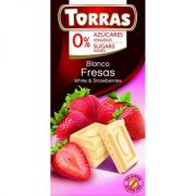   TORRAS HOZZÁADOTT CUKOR NÉLKÜL EPRES FEHÉRCSOKOLÁDÉ 75G
