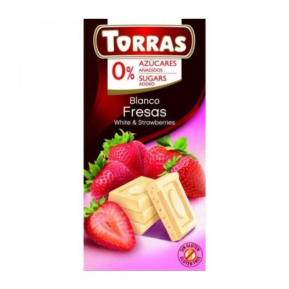 TORRAS HOZZÁADOTT CUKOR NÉLKÜL EPRES FEHÉRCSOKOLÁDÉ 75G