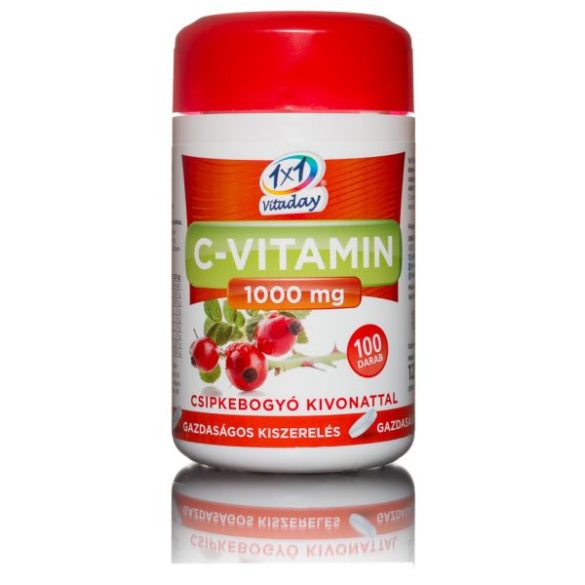 1x1 Vitaday c-vitamin csipkebogyós 1000mg  tabletta 100db