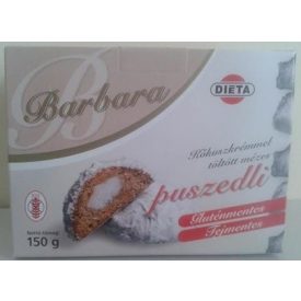   GLUTÉNMENTES BARBARA KÓKUSZKRÉMMEL TÖLTÖTT MÉZES PUSZEDLI 130G
