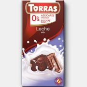 TORRAS HOZZÁADOTT CUKOR NÉLKÜL TEJCSOKOLÁDÉ 75G