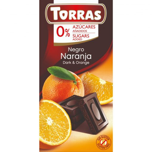 Diabetikus étcsokoládé narancsos 75g