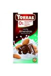 TORRAS HOZZÁADOTT CUKOR NÉLKÜL TEJCSOKOLÁDÉ MANDULÁS 75G
