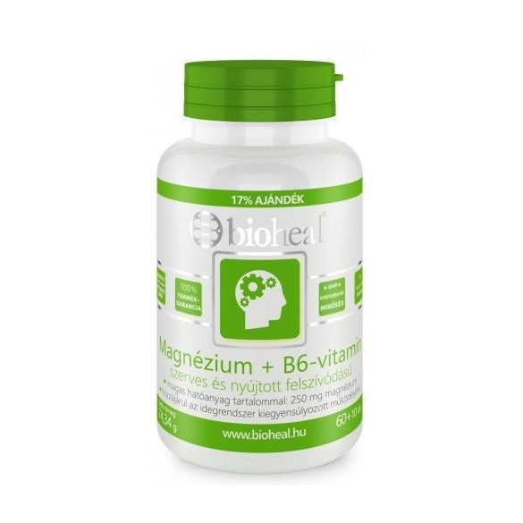 Bioheal magnézium + B6-vitamin tabletta 70db