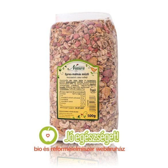 NATURA EPRES-MÁLNÁS MÜZLI HOZZÁADOTT CUKOR NÉLKÜL 500G