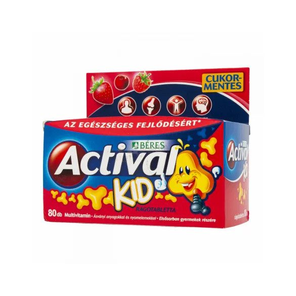 BÉRES ACTIVAL KID RÁGÓTABLETTA 60+20DB