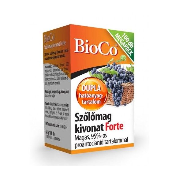 BIOCO SZŐLŐMAG KIVONAT FORTE TABLETTA MEGAPACK 100DB