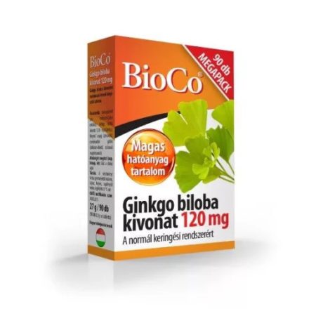 BIOCO GINKGO BILOBA KIVONAT 120MG 90DB