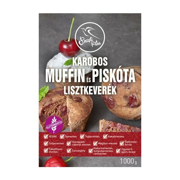 SZAFI FREE GLUTÉNMENTES KAROBOS LISZTKEVERÉK PISKÓTÁHOZ ÉS MUFFINHOZ 1000G