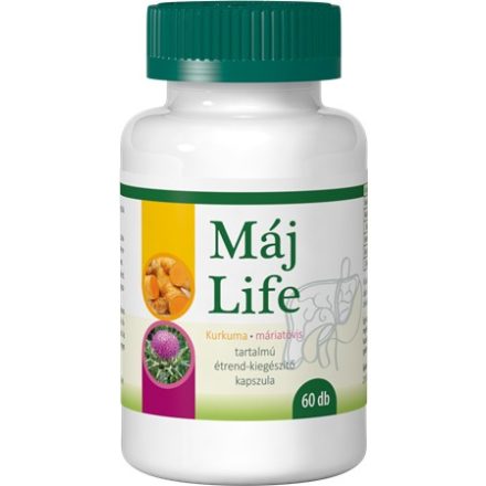 MÁJ LIFE KURKUMA ÉS MÁRIATÖVIS TARTALMÚ KAPSZULA 60DB