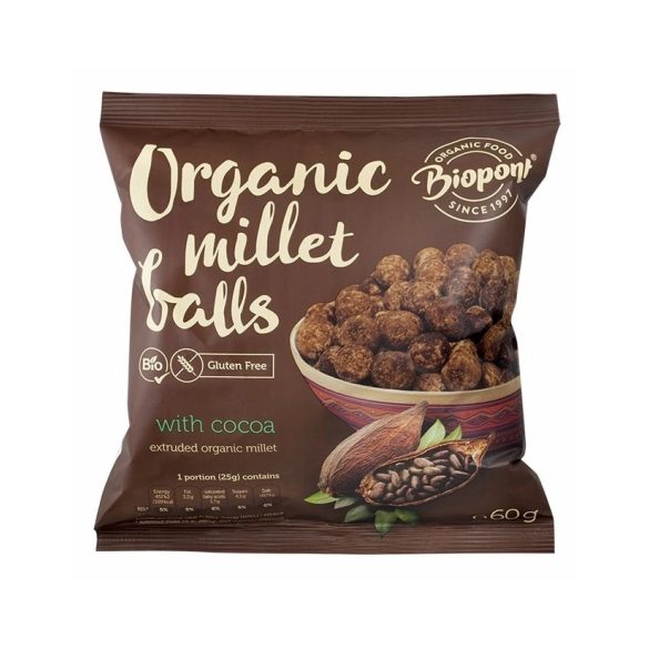 BIO BIOPONT EXTRUDÁLT KÖLESGOLYÓ KAKAÓS 60G