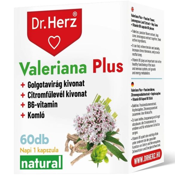 DR.HERZ VALERIANA PLUS KAPSZULA 60DB