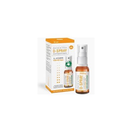 BIOEXTRA D-SPRAY 1000 NE D3-VITAMINT TARTALMAZÓ ÉTREND-KIEGÉSZÍTŐ SZÁJSPRAY 15ML