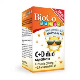 BIOCO C+D DUO JUNIOR RÁGÓTABLETTA 100DB