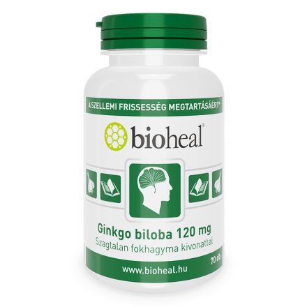 BIOHEAL GINKGO BILOBA 120MG SZAGTALAN FOKHAGYMA KIVONATTAL 70DB