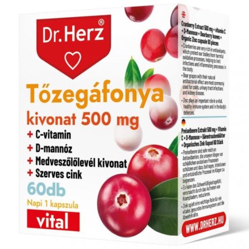 DR Herz Tőzegáfonya Forte + Aranyvessző 60db tabletta