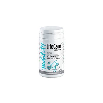 Life Care Vitaminkomplex D3- (2000 NE), K2-vitaminnal és lenmagból kinyert Omega 3-mal