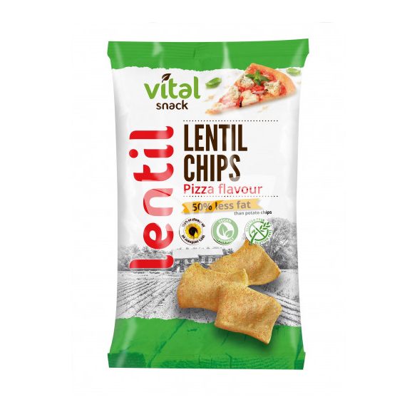 GLUTÉNMENTES VITÁL LENCSE CHIPS PIZZA ÍZŰ 65G