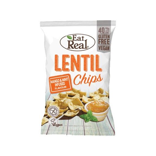 Eat Real Lentil chips-mangós mentás chips