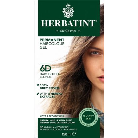 HERBATINT TERMÉSZETES TARTÓS HAJFESTÉK 6D (SÖTÉT ARANYSZŐKE) 170ML