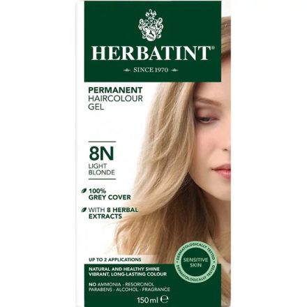 HERBATINT TERMÉSZETES TARTÓS HAJFESTÉK 8N (VILÁGOS SZŐKE) 170ML