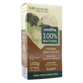   VENITA 100% NATURAL GYÓGYNÖVÉNYES NÖVÉNYI HAJFESTÉK 4.34 GESZTENYE BARNA 1DB