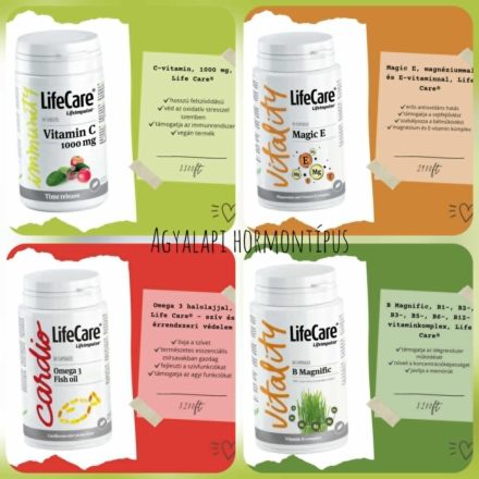 Life Care Vitamin csomag-Agyalapi Hormontípushoz- 4 féle vitamin