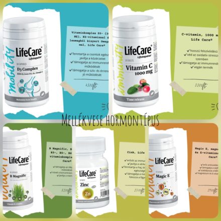 Life Care Vitamin csomag Mellékvese Hormontípushoz- 5 féle vitamin