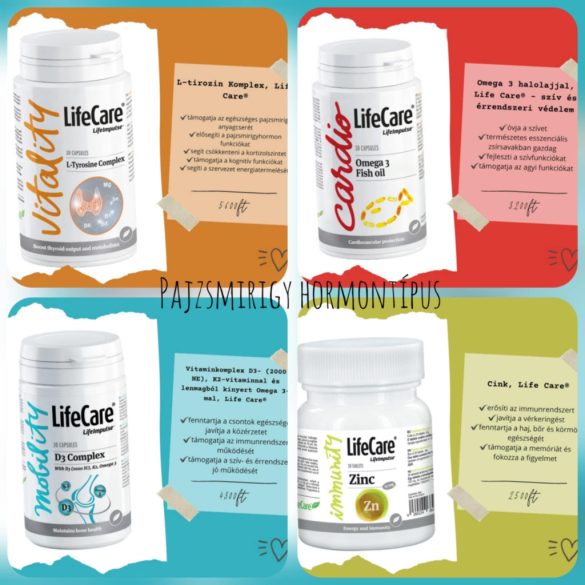 Life Care Vitamin csomag Pajzsmirigy Hormontípus- 4 féle vitamin