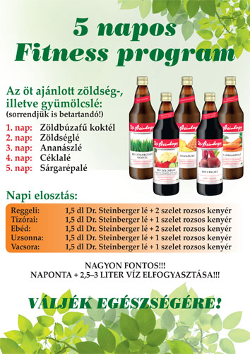 Dr. Steinberger 5 napos fittness csomag