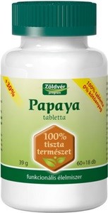 Zöldvér 100% papaya tabletta 78db