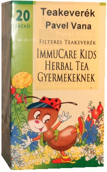 Pavel Vana teakeverék immucare kids herbal filteres 20db
