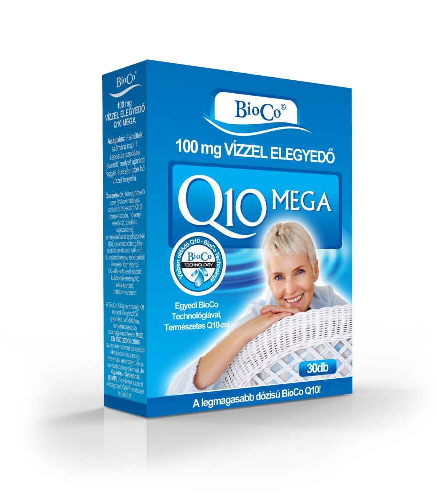 Bioco 100 mg vízzel elegyedő Q10 MEGA 30db Bioco 100 mg vízzel elegyedő Q10 MEGA 30db